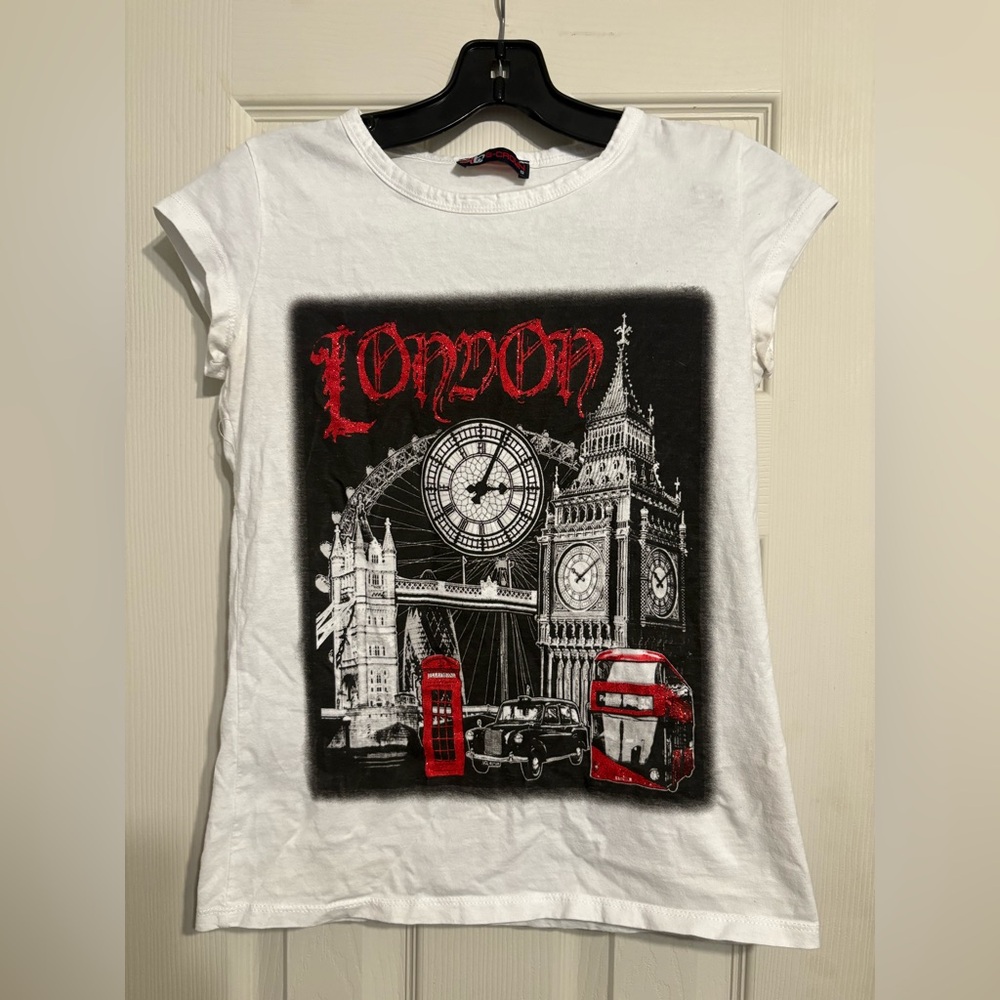 Crown White London Graphic Tee